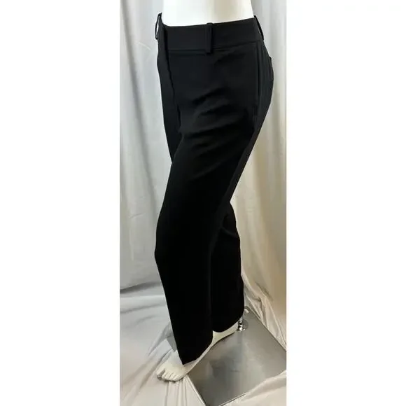 Ann Taylor LOFT Julie Fit Crepe Trousers Black  6 T Dark Academia Witchy  66-41 - Picture 5 of 15